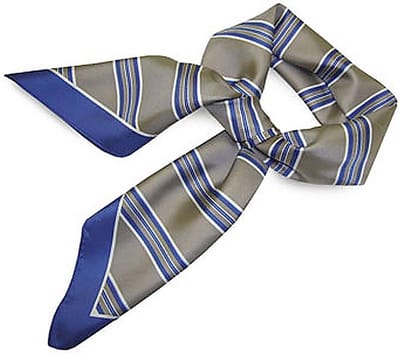 JB Collection - Sjaals - sjaal The Merge vierkant - camel / kobaltblauw / wit