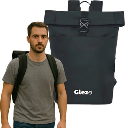Gleza Rugzak - 36L - Waterafstotend Polyester - Zwart - ook geschikt als Fietstas