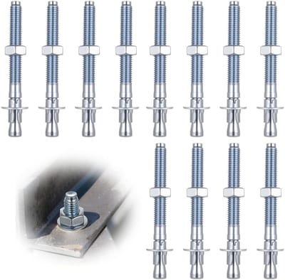 Set van 12 ankerbouten M12 x 120 mm voor beton, steen en machines - uitbreidingsbouten, verankering, bevestigingsschroeven