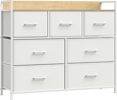 MIRA Home - ladekast - slaapkamer opbergkast - Wit - 28,5x98x85