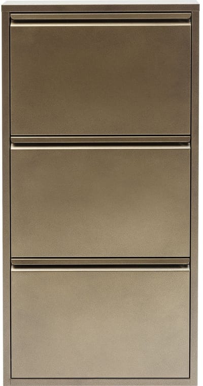 Schoenenkast Caruso bronze 3 laden Kare Design