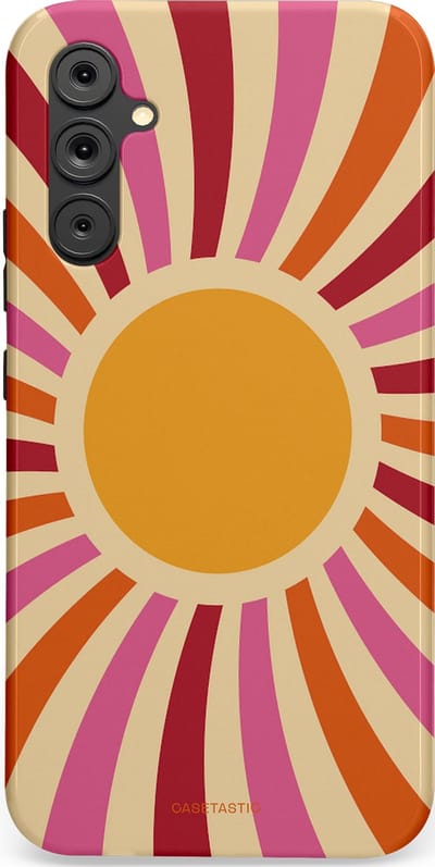 Casetastic Hoesje Geschikt voor Samsung A34 (5G) - Stijlvolle Beschermende Duo-layer Case - Retro licht