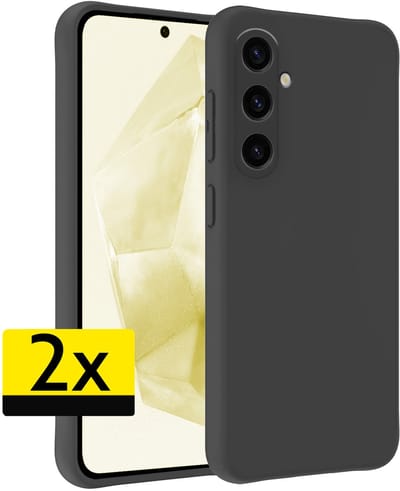 Hoesje - 2 Stuks - Geschikt voor Samsung Galaxy A36 - Sterk & Shockproof - Case Siliconen - Back Cover - Telefoon Hoes - Telefoonhoesjes - Zwart