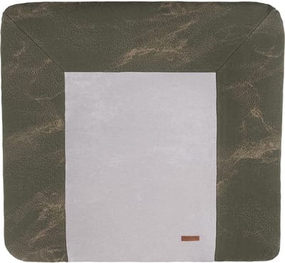 Baby's Only Gebreide baby aankleedkussenhoes - Waskussenhoes - Overtrek verzorgingskussen Marble - Khaki/Olive - 75x85 cm