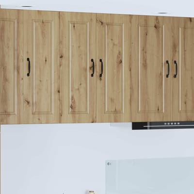 vidaXL - Wandkast - PORTO - Artisan - Eiken - 60 - x - 31 - x - 80 - cm - Bewerkt - hout