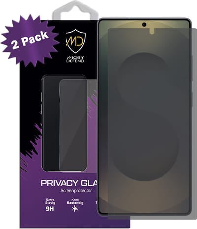 2-Pack MobyDefend Screenprotectors - Geschikt voor Samsung Galaxy S25 Ultra - HD Privacy Glass Screensavers