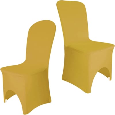 Stoelhoezen Spandex - Elastische Hoezen - Feestelijke Decoratie - Versterkte Been Zakhouders - 100 Stuks - Goud