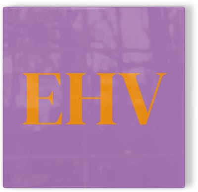 Tegeltje Eindhoven EHV - paars oranje - tegeltje stad - tegeltje met tekst