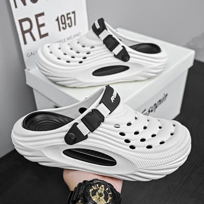 Unisex Zomerslippers Heren Klompen Platform Dames Strandsandalen Buiten Casual Antislip Schoenen Heren Sandalen 40-41 white