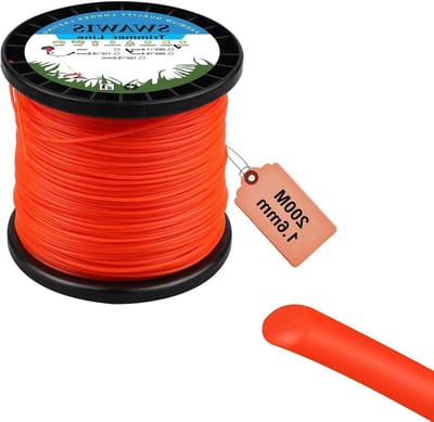 Reserve Draad voor Grasmaaier 1.6 mm 200 m - Geschikt voor Bosmaaiers en Tuinmachines, Rood-Oranje