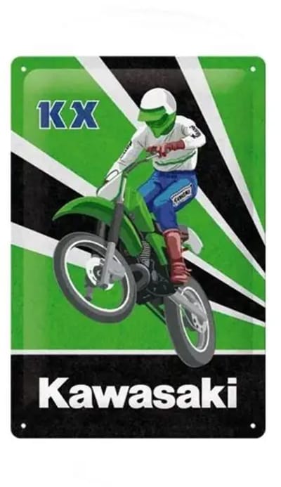 Metalen Bord 20x30 KAWASAKI KX