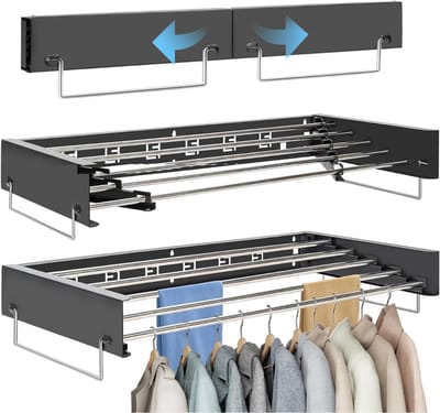 REN®roogrek - Wasrek - Droogrek- Zwart - 41cm x 80cm x 11cm