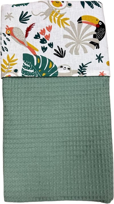 baby deken kinderwagen deken wieg deken oud groen jungle 60 x 90 cm