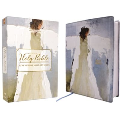Amplified Holy Bible, Anne Neilson Angel Art Series, Leathersoft, Blue