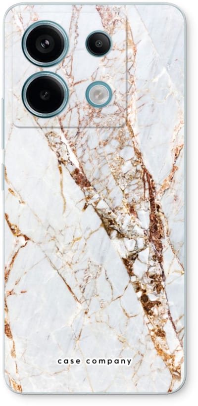 Case Company® - Hoesje geschikt voor Xiaomi Poco X6 hoesje - Goud marmer - Soft Cover Telefoonhoesje - Bescherming aan alle Kanten en Schermrand