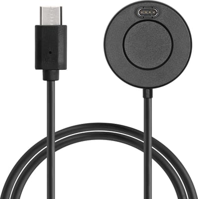 kwmobile USB-oplaadkabel type c geschikt voor Garmin Forerunner 55 / 255 / 255 Music / vivoactive 5 / Fenix / Quatix - Kabel voor smartwatch - in zwart