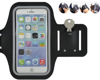 Geschikt voor Samsung Galaxy S22 Plus/ S23 FE/S25/ S25 Plus hoesje - Sportband Hoesje - Sport Armband Case Hardloopband Zwart