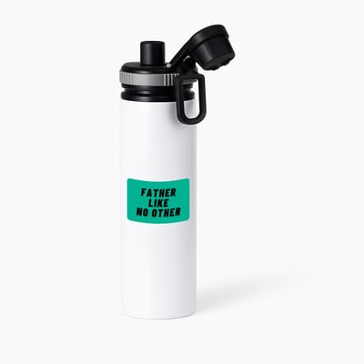 Hacebo® - father like no other waterfles met draaidop grijs - Vader - geweldige vader - niemand anders - verjaardag - cadeau - kado - bedankje - geschenk - water fles - 850ML