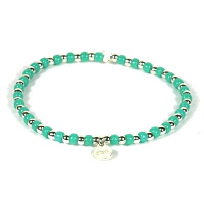 Heaven Eleven KIDS - meisjes - armband - zilver - 925 - turkoois - 2mm