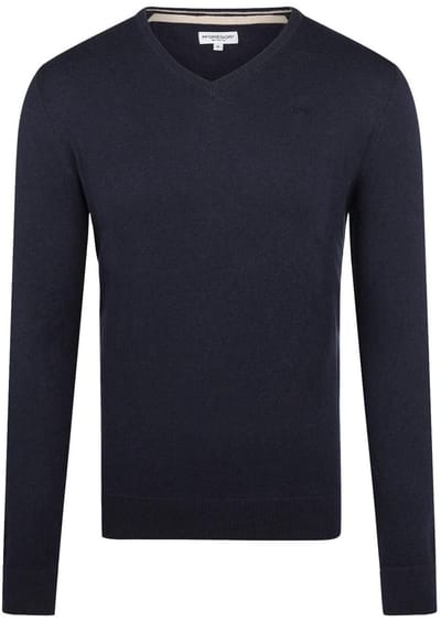 McGregor Trui Merinowol V-Hals Navy - Maat M - Heren - Pullovers