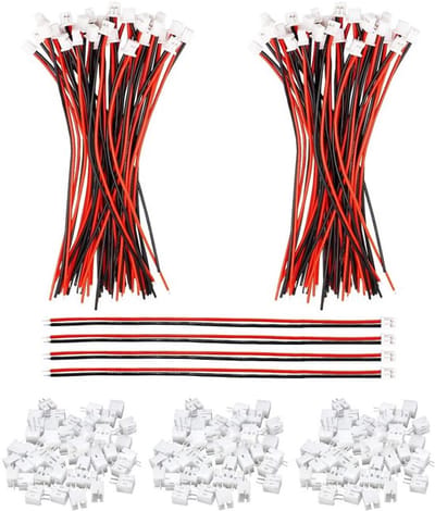 Allecto - Micro Jst-Ph 2.0 - 2 Pin Male Female Plugs - 100 Pairs