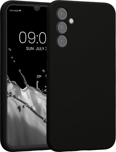 kwmobile telefoonhoesje geschikt voor Samsung Galaxy A34 5G - TPU backcover met siliconen coating - Smartphone case in zwart