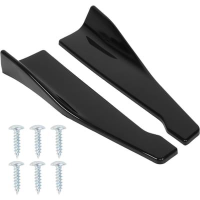 2 stuks Auto Achterbumper Splitter Lip Bescherming Universele Winglet Diffuser Glanzend Zwart black