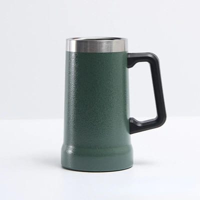Mug Thermique Inox 709ml Pour Bière 4 heures glacé Grande capacité poignée mug à bière thermos en acier inoxydable 304 709ml