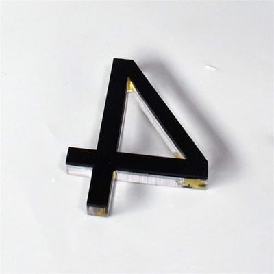 Huisnummer - Adresbord Deur - Huis Herkenbaar Maken - Elegant Design - 250mm - Zwart