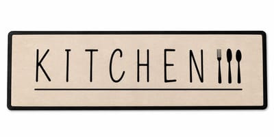 Hauskraft Keukenloper Kitchen - Beige - 80x200 cm - Vloerkleden - Keuken Tapijt - Keukenmat - Loper Tapijt - Loper Vloerkleed