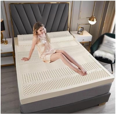 Natuurlijke Latex Matras - Topper Comfort - Comfortabele Rust - 7 Zones Ondersteuning - 90x210 cm - Wit