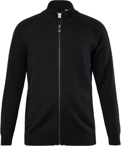 JP 1880 - Heren - Cardigan duurzaamheid gerecyclede materialen - Zwart - Maat XL