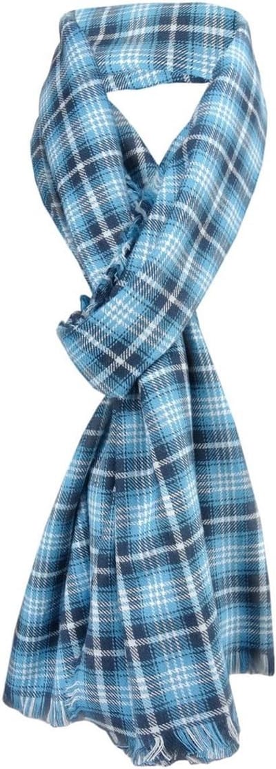 Dames sjaal - Accessoire - Stijlvol combineren - Zachte katoenkwaliteit - 180 x 50 cm - Turquoise blauw mint