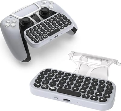 DrPhone GameBoard - Draadloze Toetsenbord PS5-controller – Bluetooth Aansluiten - Keyboard – PS5 Accessoires - Wit