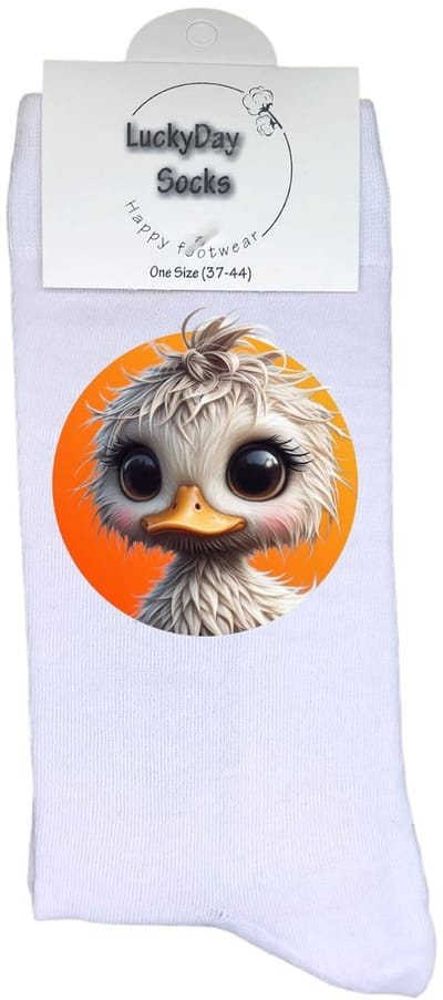 LuckyDay Socks - Eendjes sokken - Grappige Cadeaus voor Dames en Heren - Verjaardags cadeau vrouw en man - Vrolijke sokken - Valentijns cadeau - Grappige sokken - Leuke sokken - Leuke dames en heren sokken - Maat 37-44