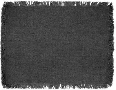 ZICZAC - Placemat MAYAHA - SET/4 - boho - stof - franjes - 30x40 cm - Rechthoek, zwart