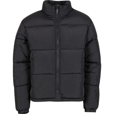 Urban Classics - Crinkle Gewatteerd jack - S - Zwart