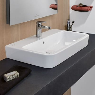 Villeroy & Boch O.novo countertop washbasin 65 x 46 cm with overflow, 1 tap hole 4A41KG01