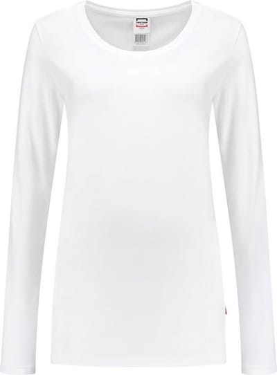 Tricorp T-shirt Lange Mouw Dames 101010 Wit - Maat 3XL