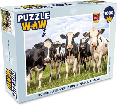 Puzzel Koeien - Weiland - Dieren - Natuur - Gras - Legpuzzel - Puzzel 1000 stukjes volwassenen