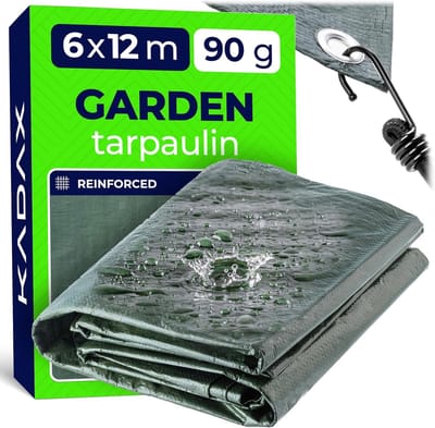 Waterdicht Beschermzeil - Versterkt Dekzeil - Tuinmeubelen Beschermen - 100% Waterdicht - 6x12 Meter - Groen
