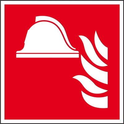 Materiaalopslag brandbestrijding bord - kunststof - F004 100 x 100 mm