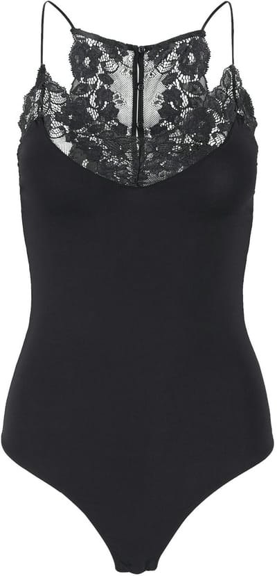 Pieces Top Pckornelie Strap Bodystocking Noos 17119977 Black Dames Maat - XS