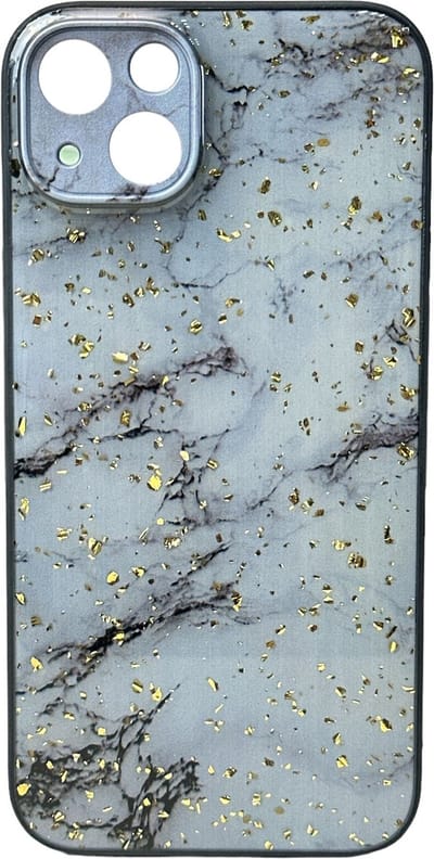 Silicone Hoesje Print - Backcover - Geschikt voor Apple iPhone 13 - Marmer Wit