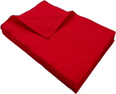Kleurige viltstoffen, zachte viltbladen van 1,4 mm dik, 20 x 30 cm, ideaal voor knutsel- en naai-projecten (rood)