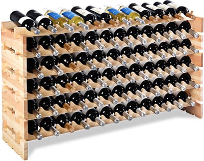 Barkast - Wijnrek - Keukentrolley - Wijnkast - Serveerwagen - 119 x 29 x 72cm - Wijnfleshouder - Wijnglazenhouder - Donkerbruin
