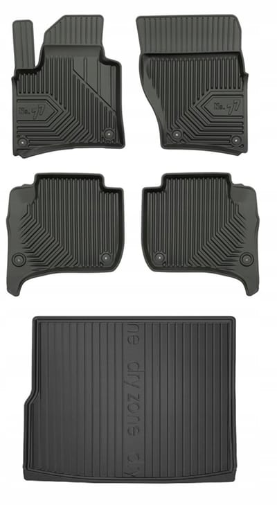 Frogum Serie 77 Volkswagen Touareg II – Automattenset + Kofferbakmat – Perfecte Pasvorm – Geurloos TPE – Hoge Beschermrand