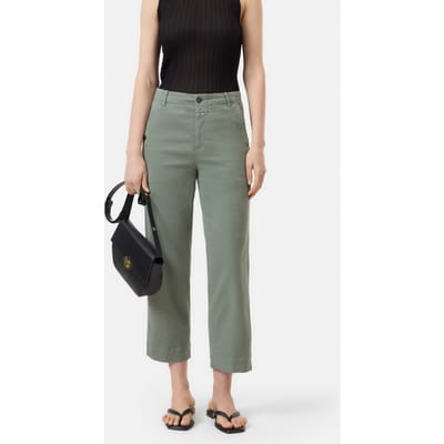 Closed Rovea Faded Green Maat: W25L32 | Wijde Broeken Outlet | Dames | Groen