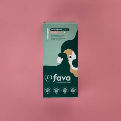 Fava | Tampons | 2 dozen | Maat: Super | Inclusief inbrenger | Biologisch | Katoen | Geurvrij