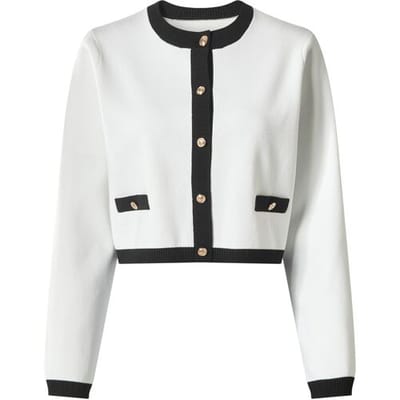 ESMARA Dames vest (Wit/zwart, XS (32/34))
